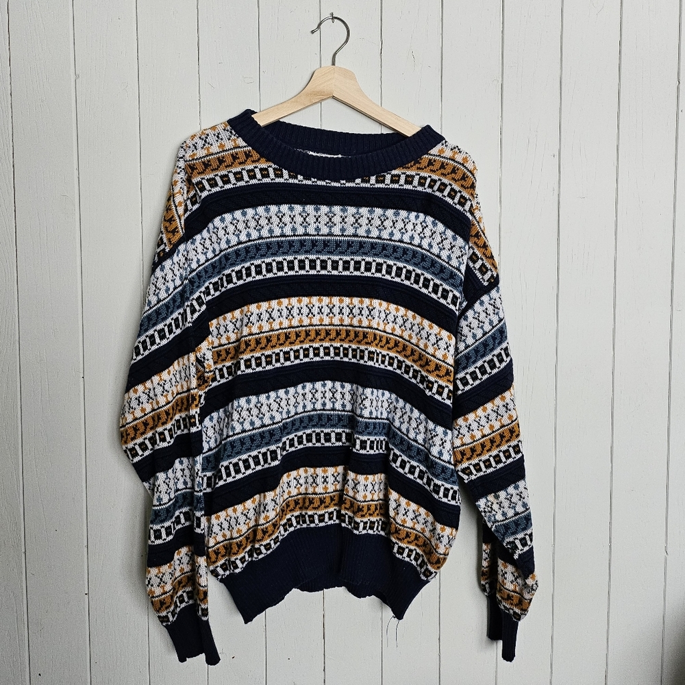 Sears vintage patterned knit sweater (The Mens Store) - Picture 3 of 6